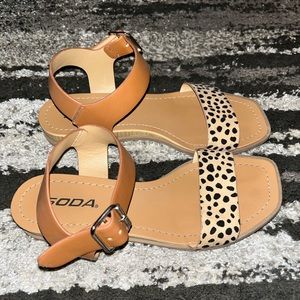 Leopard print sandals